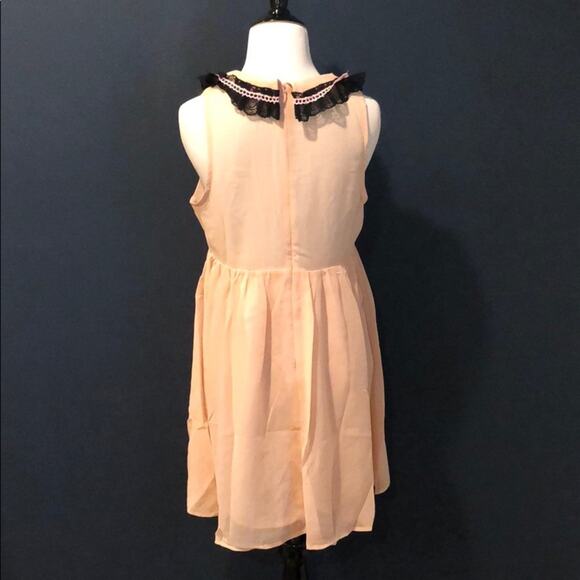 Babydoll Pink Dress Peter Pan Collar - Picture 5 of 7